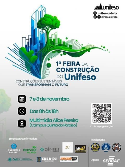Cartaz da 1ª Feira da Construção do Unifeso